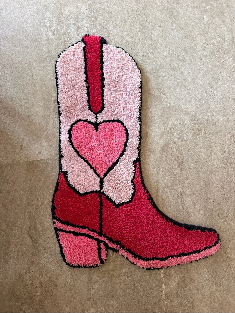 Pink Western Cowboy Boot Rug - Small, Nonslip, New